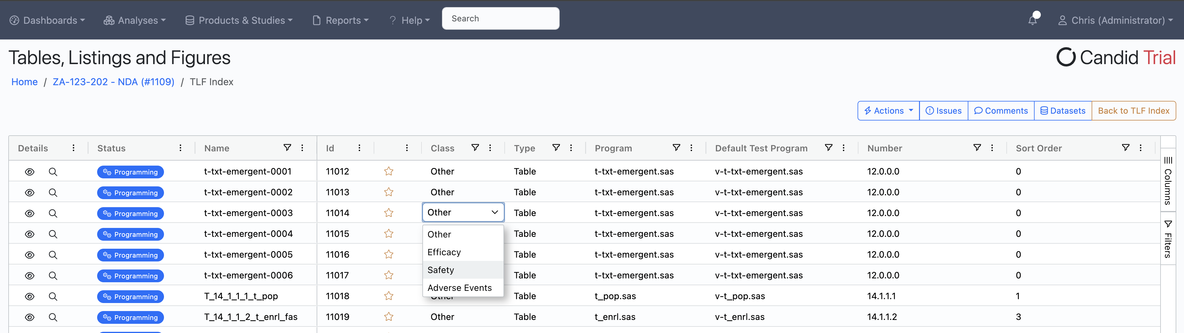 TFL Metadata Grid View and Editor