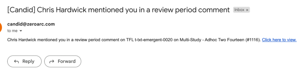 Email Notification from a Mention