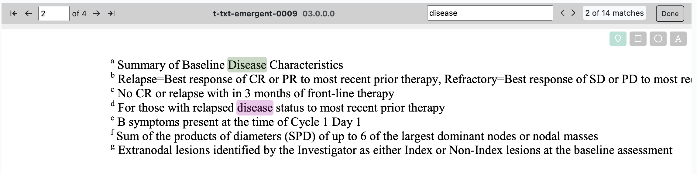 Text search screenshot