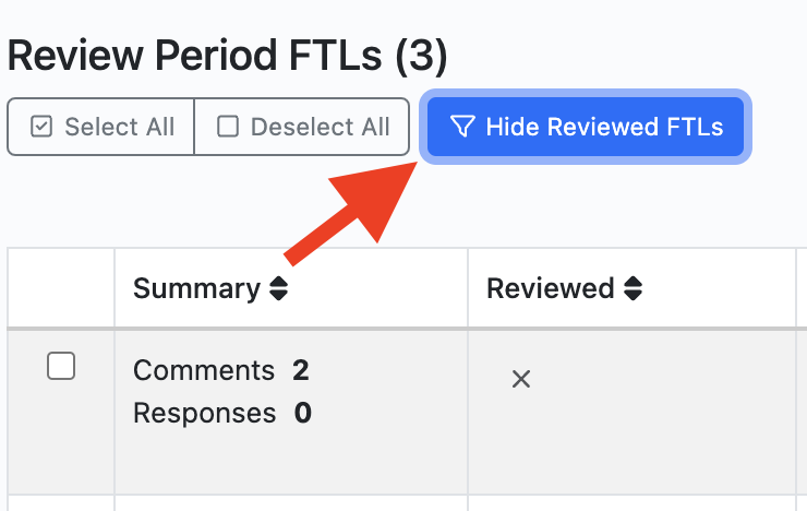 Hide previously reviewed TFLs