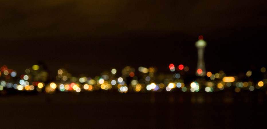 Evening city landscape